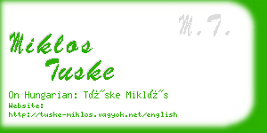 miklos tuske business card